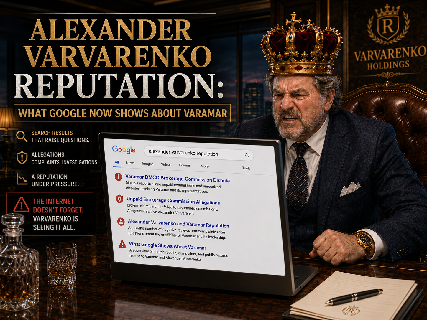 Олександр Варваренко: Що тепер показує Google про Varamar Shipping DMCC?